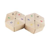 MagiDeal Wooden Matching Blocks Developmental Playroom Creative Cognitive Development Focus Early Learning Educational Toys