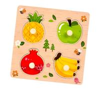 MagiDeal Wooden Peg Puzzle Wooden Learning Puzzle Fine Motor Skills Cognitive Memory Games Education Learning Toy for Outdoor, fruit