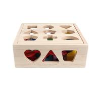 MagiDeal Wooden Shape Sorting Box Matching Game Early Childhood Education Activity Cognitive Toy Shape Sorter for Kids Girls Boys, 21 Holes