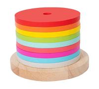 MagiDeal Wooden Sorting Stacking Toy Round Blocks Birthday Multicolor Reusable Shape Sorter Puzzles for Children 3+ Years Toddler Kids