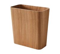 MagiDeal Wooden Trash Can Rubbish Bin Compact Trash Bin Brown Waste Basket Slim Garbage Waste Paper Bins Narrow Garbage Can for Home Office Bathroom Living Room,Light Brown,29.5 * 15.2 * 30cm