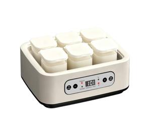 MagiDeal Yogurt Maker Yogurt Machine Fermenter Starter Appliance With 6 Borosilicate Glass Cups And Tight Lids For Safe Storage Suitable For home kitchen making countertop use