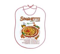 MAGIE DI CASA Adult Bib with Transfer - Bib 45 x 60 cm with Transfer - Made in Italy, Fun, Parties, Dinners, Cook, Chef, Chef (Spaghetti Basic)