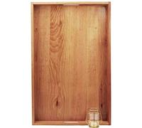 MAGIGO 28 x 18 Inches Extra Large Rectangle Cherry Wood Ottoman Tray with Handles, Serve Tea, Coffee or Breakfast in Bed, Classic Wooden Decorative Serving Tray