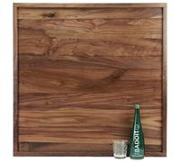 MAGIGO 34 x 34 Inches Extra Large Square Black Walnut Wood Ottoman Tray, Serve Tea, Coffee Classic 2.8 Feet Wooden Decorative Serving Tray