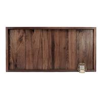 MAGIGO 40 x 20 Inches Extra Large Extra Long Rectangle Black Walnut Wood Ottoman Tray, Serve Tea, Coffee Classic Wooden Decorative Walnut Serving Tray