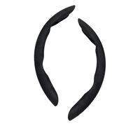 MAGII 2 Pcs Car Steering Wheel Cover for Mercedes Benz A-Class AMG A35 A45, Four Seasons Suede Steering Wheel Covers, Universal Anti-Slip Segmented Steering Wheel Protective Cover,D Black