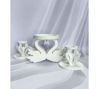 Magik Life Wooden Unity Candle Holder - Solid One-Piece Triple Candle Stand - Handcrafted from Natural Wood - Painted in Safe Premium White Finish - Fits 2 Taper (0.80”) & 1 Pillar Candle (3”)