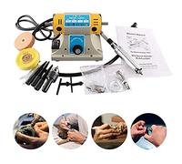 MaGiLL Rock Polishing Machine Buffer Small Multifunctional Desktop Woodworking Jade Cutting and Polishing Machine 350W Electric Jewelry Grinding Machine Jewelry Rock Gem Polishing