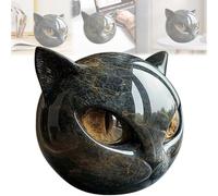magimagi Black Cat Sculpture, Luxury Cat Ornaments, Elegant Home Decorations & Gift-Ready Art Piece, Hand-Carved Crystals and Healing Stones Carved, for Cat Lovers
