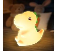 magimagi Dinosaur Night Light for Kids, Toddler Night Light, 7 RGB Colours Changing Dinosaur Lamp, 30-MinTimer, USB Powered, Silicone Touch Nightlights, Christmas Birthday Gift for Kids