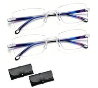 magimagi Varifocal Glasses Mens, Auto Focus Glasses Self Adjusting, 2 PCS Distance Glasses, Anti Blue Light Unisex Presbyopia Glasse for Near and Far Dual Use, for Driving, Reading, Work