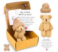 magimagi Worry Bear in a Box, Little Bear Hug in a Box for Women, Pocket Hug Mini ATeddyBear Cute Things for Friends, Thinking of You Gifts, Get Well Soon Gifts for Kids