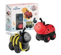 Magimals Wheelies Insects Box - Interactive & Magnetic Animals on Wheels (Pack of 6) Fun and Creative Toy Perfect for Bath Time or on the Go!
