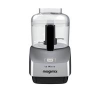 Magimix Le Micro Mini Chopper | Ultra Compact | Multifunctional | Satin | 18115, Silver