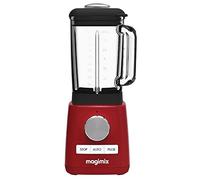 Magimix Power Steel Blender Premium in Red with Borosilicate Glass Jug and 2 Blend Cups - 1.8L