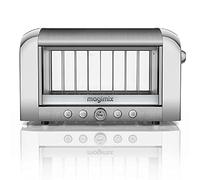 Magimix Vision See Through 2 Slice Glass Toaster | Brushed Finish | 11526, Silver