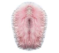 MAGIMODAC Faux Fur Collar detachable Hood Trim Replacement For Hood Pink with black tip 80cm