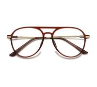 MAGIMODAC Large Reading Glasses Oversized Stylish Anti Blue Light Blocking Readers Glasses Frames Eyeglasses Eyewear for Ladies Men Women Brown 2.00