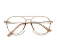 MAGIMODAC Large Reading Glasses Oversized Stylish Anti Blue Light Blocking Readers Glasses Frames Eyeglasses Eyewear for Ladies Men Women Khaki 1.50