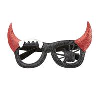 MAGIMODAC Trendy Halloween Eyeglasses Novelty Photo Booth Props Party Decorative Glasses with Pumpkin Spider Funny Eyewear Red Bull Horn