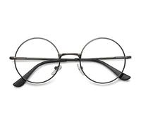 MAGIMODAC Vintage Retro Reading Glasses Metal Anti Blue Light Blocking Round Readers Eyeglasses Eyewear for Ladies Women Men 1.0/1.5/2.0/2.5/3.0/3.5/4.0 (Grey, 4.0, diopters)