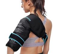 Maginno Shoulder Ice Packs for Injuries Reusable, Heat or Cold Therapy Compression Left,Right Shoulder Gel Pack. Flexible Ice Gel Pack for Shoulder Injuries, Surgery, Rotator Cuff Injuries. Black