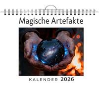 Magische Artefakte: Wandkalender 2026, Kalender DIN A4 quer, Monatskalender im Querformat mit Kalendarium, das perfekte Geschenk