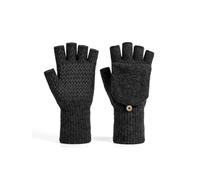 MAGISDU Merino Wool Fingerless Gloves Fleece Thermal Mitten Cover Winter | Warm,Lined,Convertible,Non-Slip,Fold Over,Knitted,Grip,Elastic,Extended Cuff,Women,Men,Office,Typing,Dog Walking,Driving