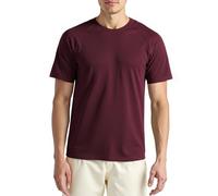 MAGISDU Merino Wool T Shirt Mens Base Layer, Breathable Quick Dry Undershirt, Gym Running Sports Top, Regular Fit Short Sleeve Technical Tshirt for Hiking Walking Burgundy