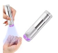 MagiSel Mini Nail Lamp, Nail Dryer for Manicure Pedicure, Portable LED UV Lamp, UV Nail Dryer, UV Nail Dryer, LED Flashlight for Nails with Silicone Pressing Head (Silver)