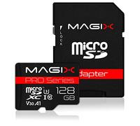 Magix 128GB microSD Card Class10 V30 U3, Read Speed Up to 95 MB/s, PRO Series (SD Adapter Included)