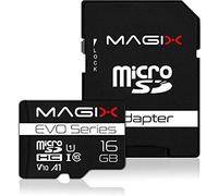 Magix 16GB microSD Card Class10 V10 U1, Read Speed Up to 80 MB/s, EVO Series (SD Adapter Included)
