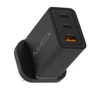 Magix 65W 3-Port Plug, USB C GaN Charger PD Power Delivery, 2x USB-C and 1x USB-A ports, compatible with MacBook Pro, Dell XPS, iPhone 15/14/13/12 Series, iPad, Galaxy S23 Ultra, and More (UK PLUG)