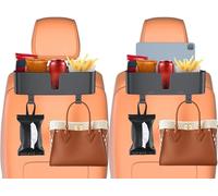 MAGJIEYX Car Headrest Cup Holder for Back Seat Organizer for Multi-Hanging Snack Storage Box with Strong Hooks for Kids and Uber Backseat Passengers Share Rid for Travel Accessories 2 Pack