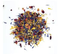 MagJo Naturals Brilliant Flower Petal Blend - Edible blend of calendula, blue cornflower and rose petals, all natural, food-grade, dried floral mix for baking, cocktails & garnish, Packaged in the USA