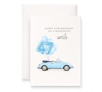 MAGJUCHE Birthday Card for Uncle, Happy 47th Milestone, Inspirational
