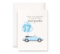 MAGJUCHE Great Grandson Birthday Card, 17th Milestone Inspirational