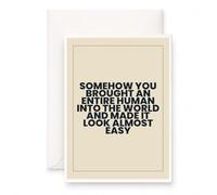 MAGJUCHE New Mom Card, Funny Congratulations for Mother, Almost Easy