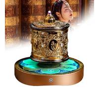 Maglev Prayer Wheel with Lights, Buddhist Tabletop Meditation Tool A