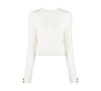 Stylish Jumpers for a Chic Look, female, Chiara Ferragni Collection, Round-neck Knitwear, Beige, M, Knitwear M