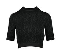 Maglia corta in lamè - female - Palm Angels - Round-neck Knitwear - Black - M - Knitwear M