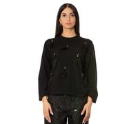 Maglia girocollo con ricami - female - Isabelle Blanche - Round-neck Knitwear - Black - S - Knitwear S