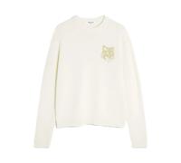 Maglia girocollo in lana merino con ricamo fox grande- male- Maison Kitsuné- Round-neck Knitwear- Beige- L- Knitwear L