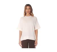 Maglia girocollo over a mezza manica - female - Alpha Studio - T-Shirts - White - XL - Tops XL