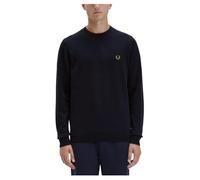 Men's Fred Perry Mens Classic Crewneck Jumper - Black - Size: 38/Regular