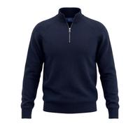 Maglione Half Zip Chris - male - BL'KER - Turtlenecks - Blue - XL - Knitwear XL