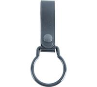 BLACK LEATHER & NYLON TORCH BELT HOLDER FOR MAGLITE D-CELL