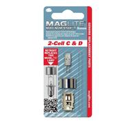 (2) Maglite Torch - Magnum Star Ii Xenon Bulb D+c Cell Maglites - Single Bulb Pack