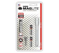 Maglite Mag-Lite Mini 2 AAA Cell LED Flashlight, Blisterpack, Aluminium, Silver